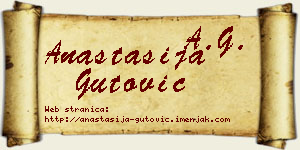Anastasija Gutović vizit kartica